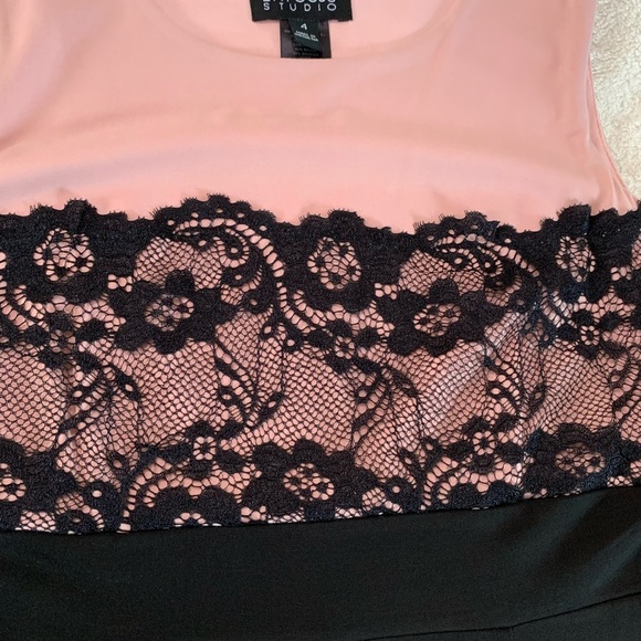 Enfocus Studio Sleeveless With Lace Trim Mini Dress Size 4 - Picture 11 of 16